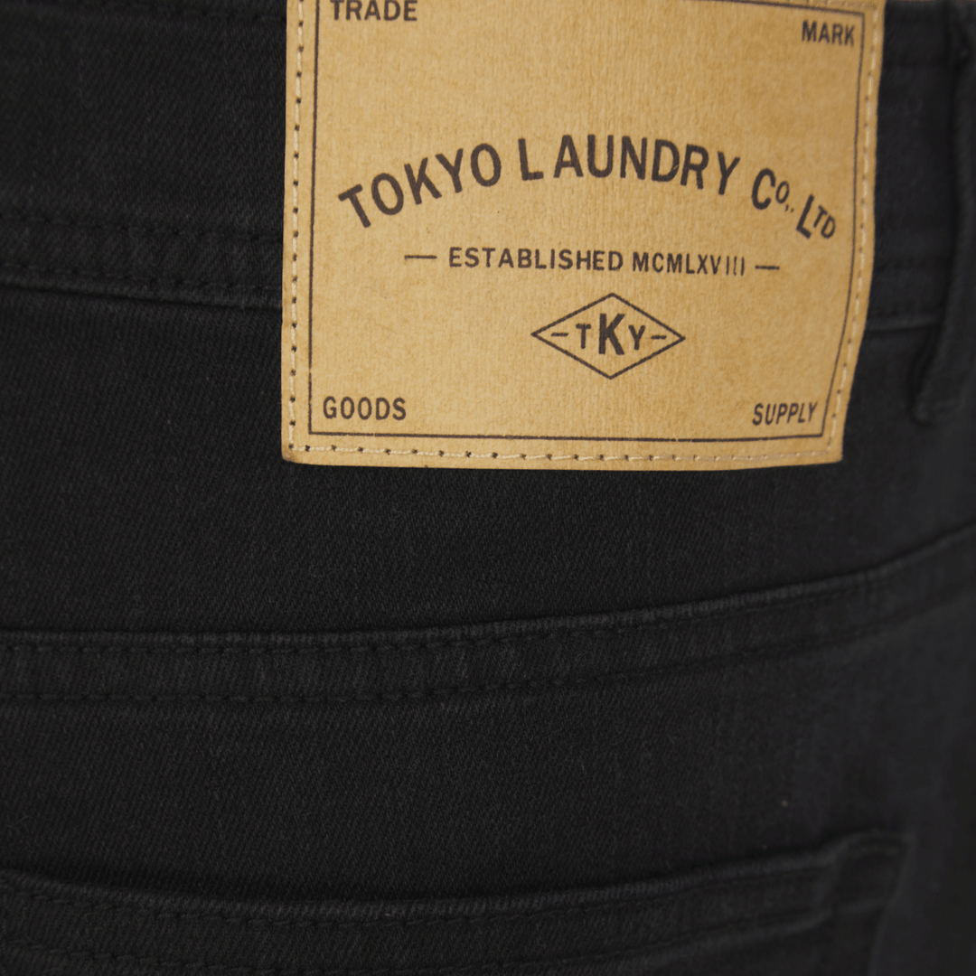 Mens Tokyo Laundry Black Denim Slim Fit Jeans from You Know Who's
