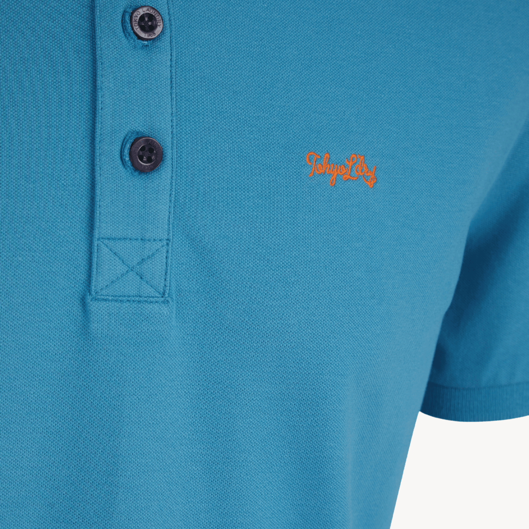 Mens Tokyo Laundry Blue Polo With Embroidery from You Know Who's