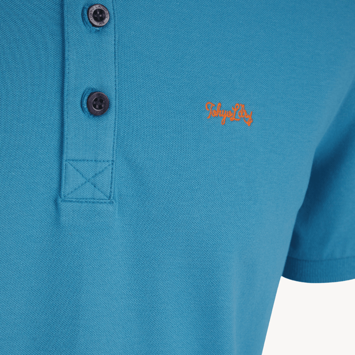 Mens Tokyo Laundry Blue Polo With Embroidery from You Know Who's