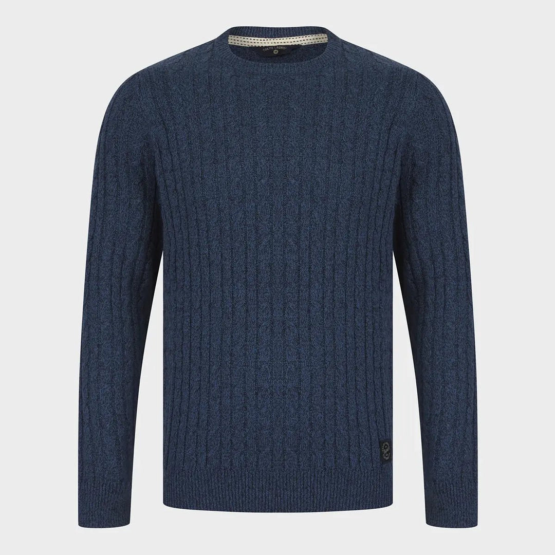 Mens Tokyo Laundry Denim Cable Knit Jumper from You Know Who's