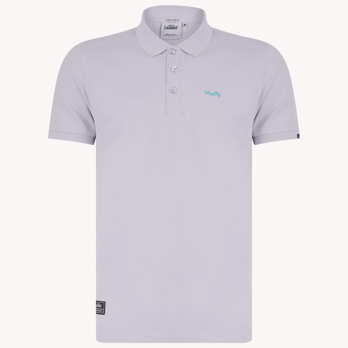 Mens Tokyo Laundry Lilac Polo With Embroidery