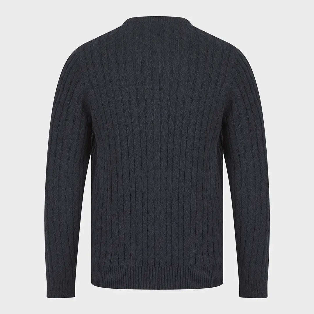 Mens Tokyo Laundry Navy Cable Knit Jumper from You Know Who's