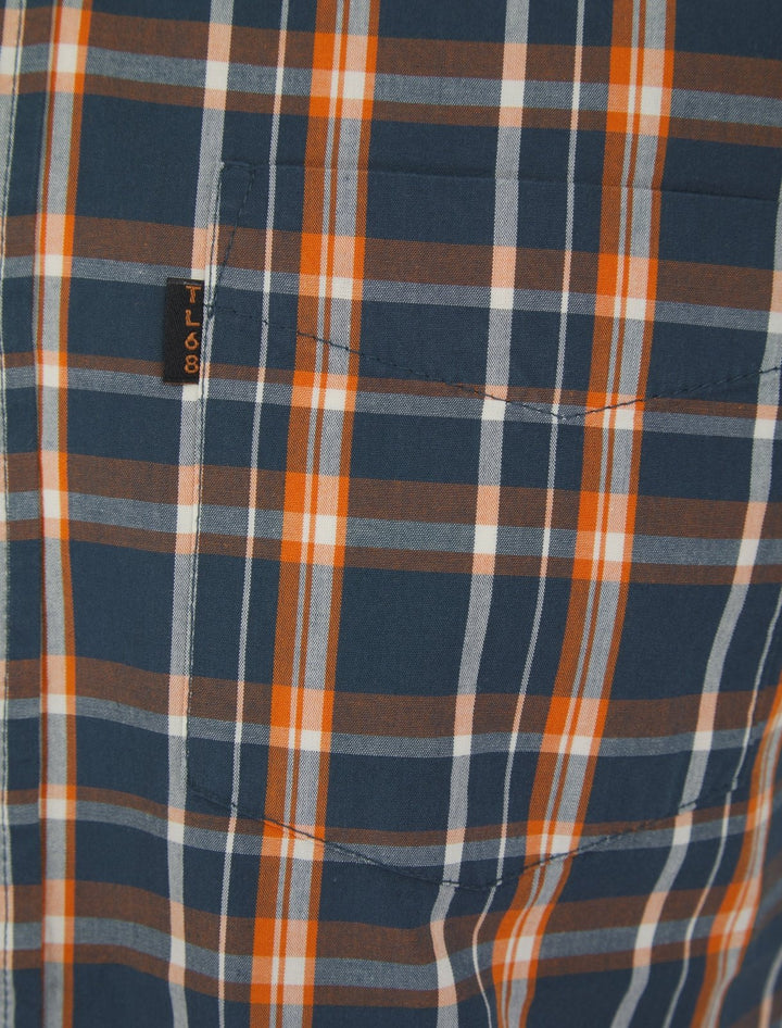 Mens Tokyo Laundry Navy Checked Polo Shirt from You Know Who's