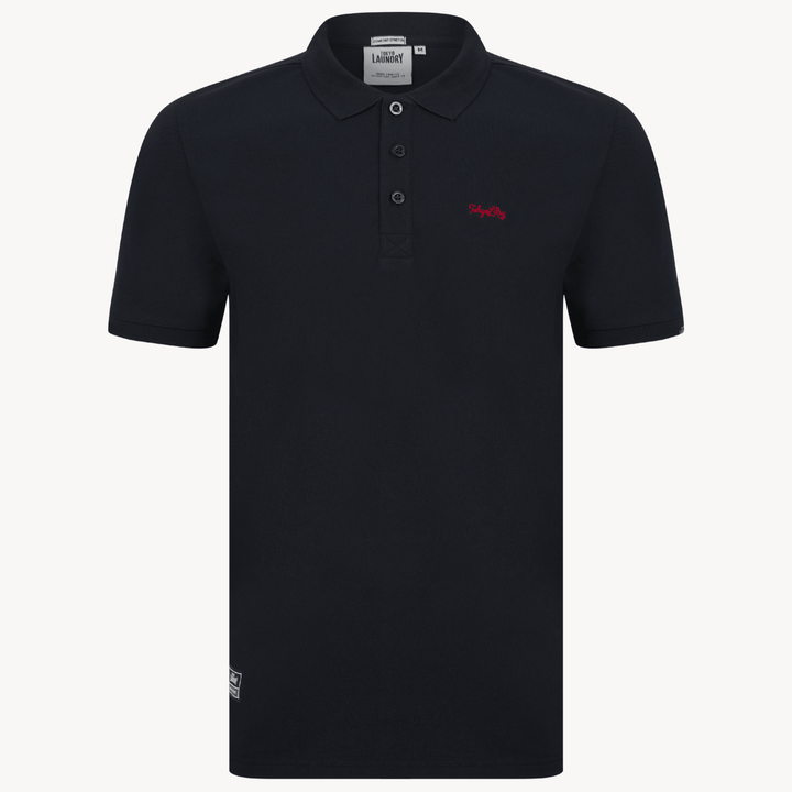 Mens Tokyo Laundry Navy Polo With Embroidery from You Know Who's