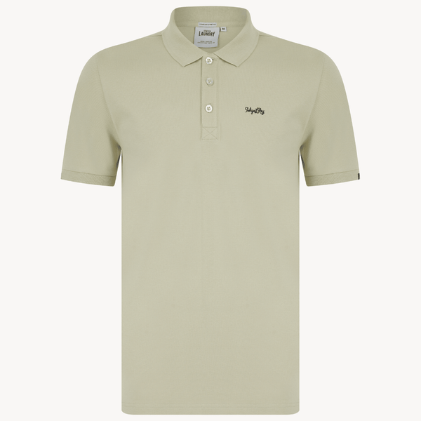 Mens Tokyo Laundry Sage Green Polo With Embroidery from You Know Who's
