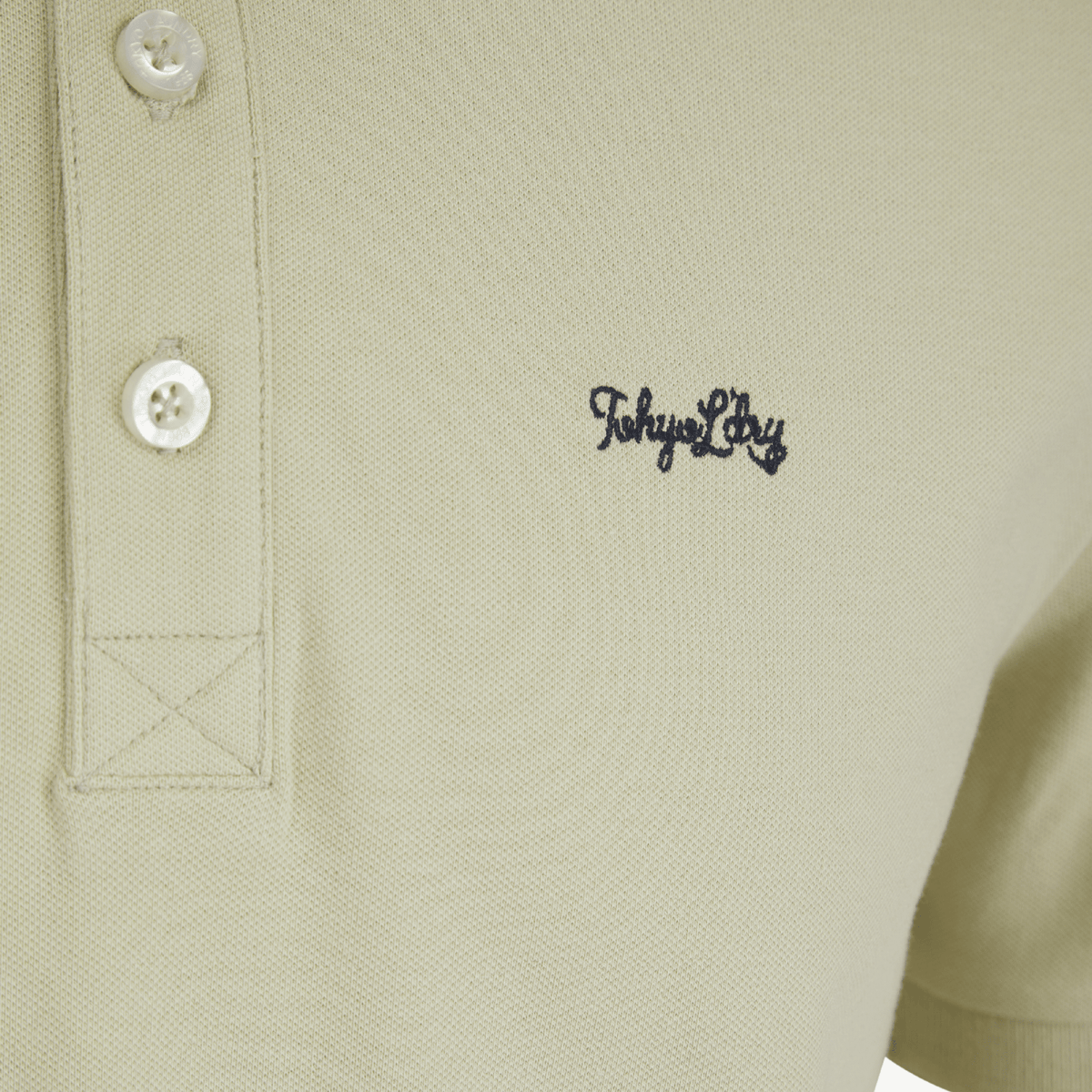 Mens Tokyo Laundry Sage Green Polo With Embroidery from You Know Who's