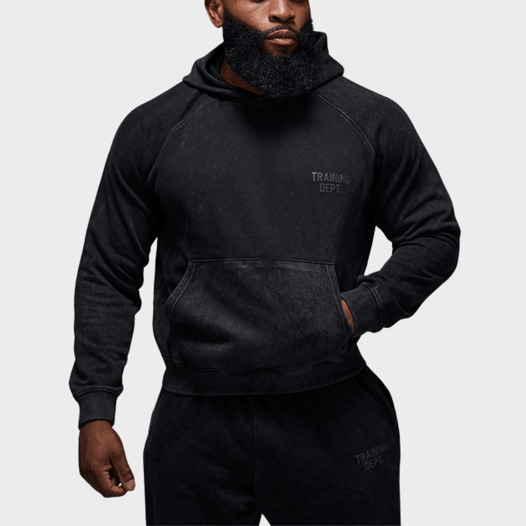 Men's Training Dept Boxy Hoodie Black from You Know Who's