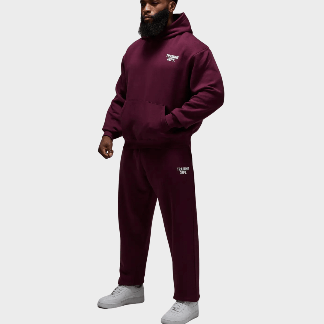 Men's Training Dept Boxy Hoodie Plum from You Know Who's