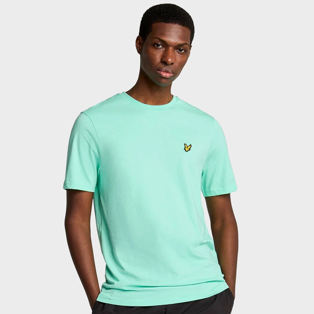 Men's Turquoise Lyle & Scott Gold Logo T-shirt from You Know Who's