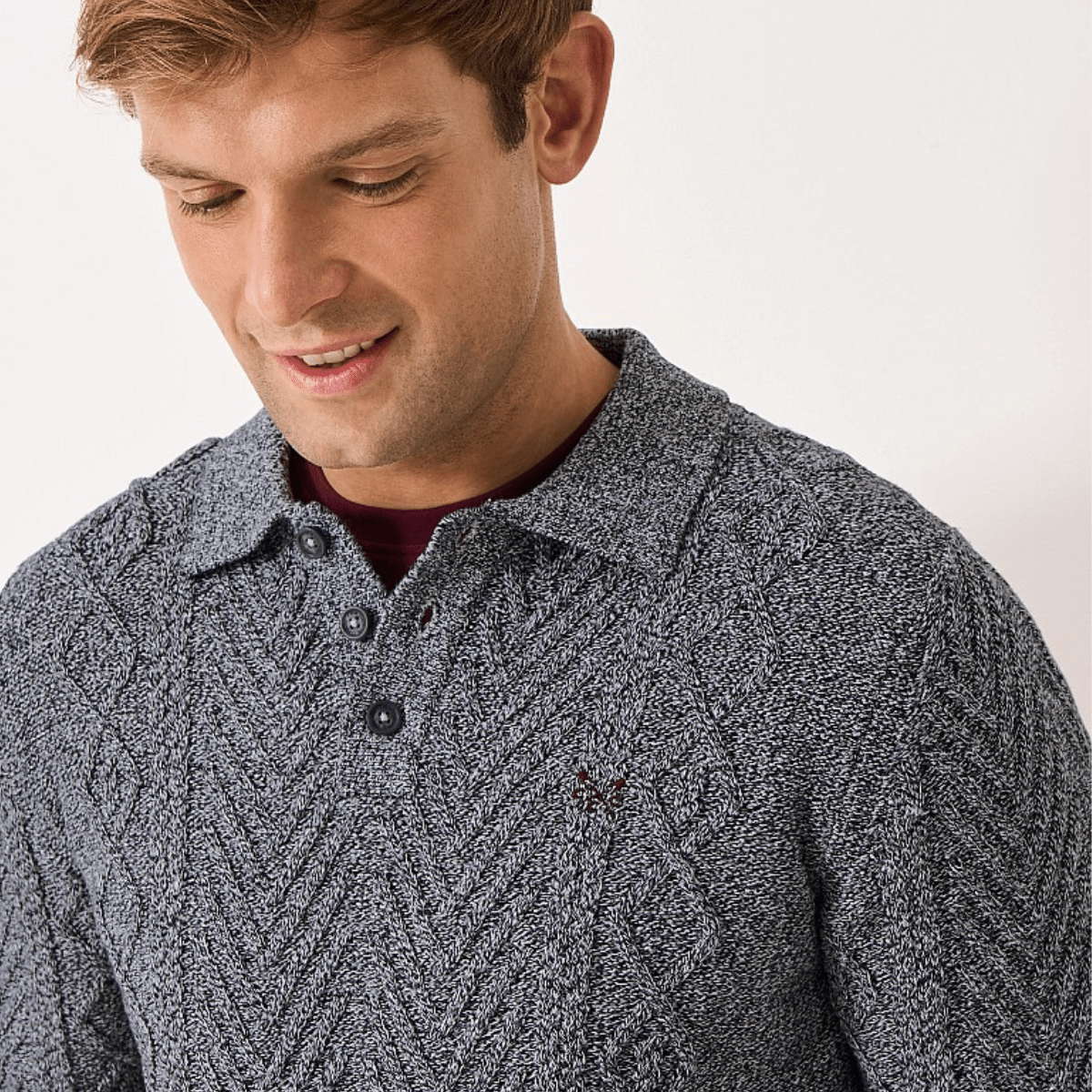 Mens Twist Cable Button Jumper from You Know Who's