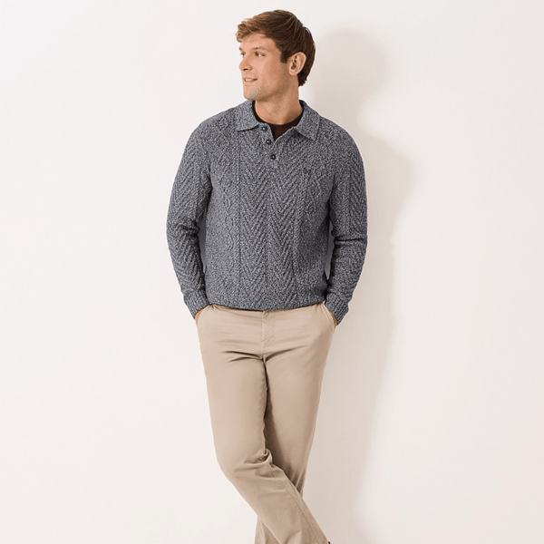 Mens Twist Cable Button Jumper from You Know Who's