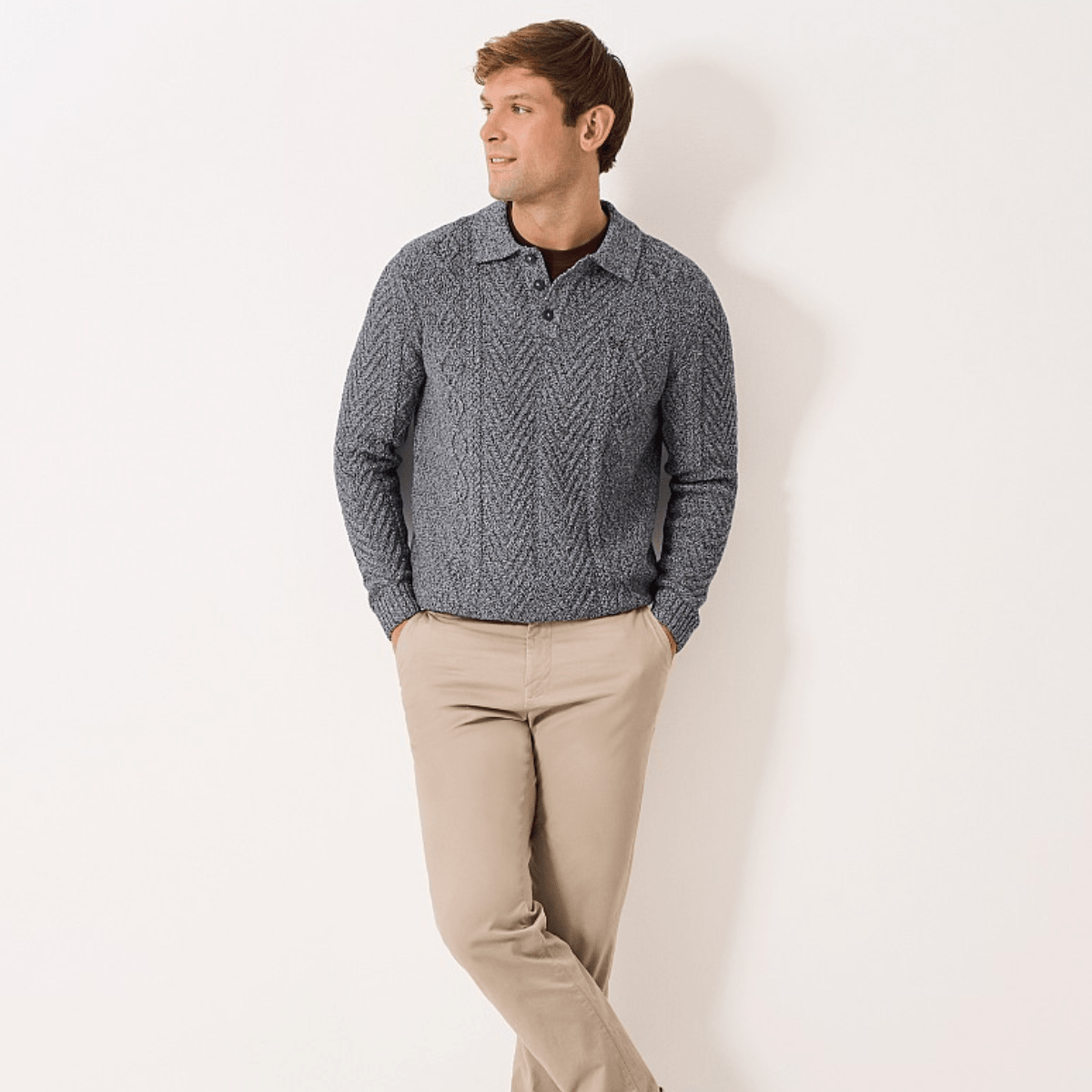 Mens Twist Cable Button Jumper from You Know Who's