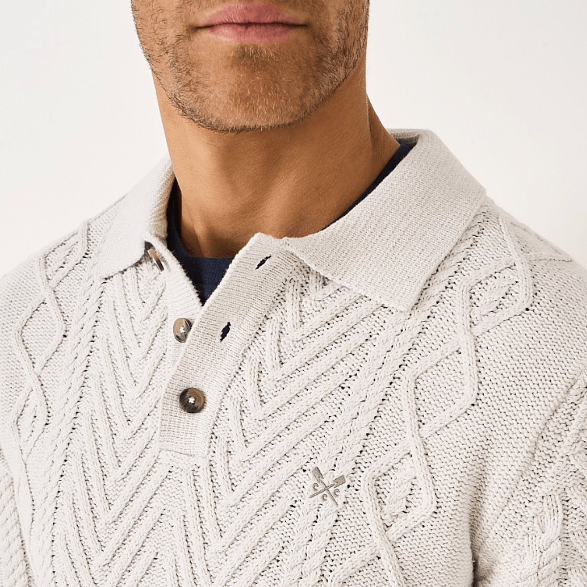 Mens Twist Cable Button Jumper from You Know Who's