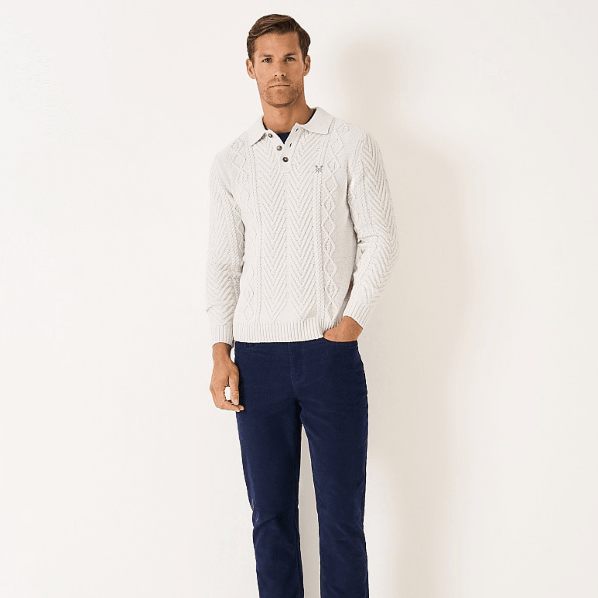 Mens Twist Cable Button Jumper from You Know Who's