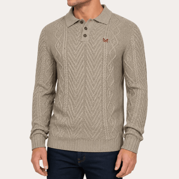 Mens Twist Cable Button Jumper from You Know Who's