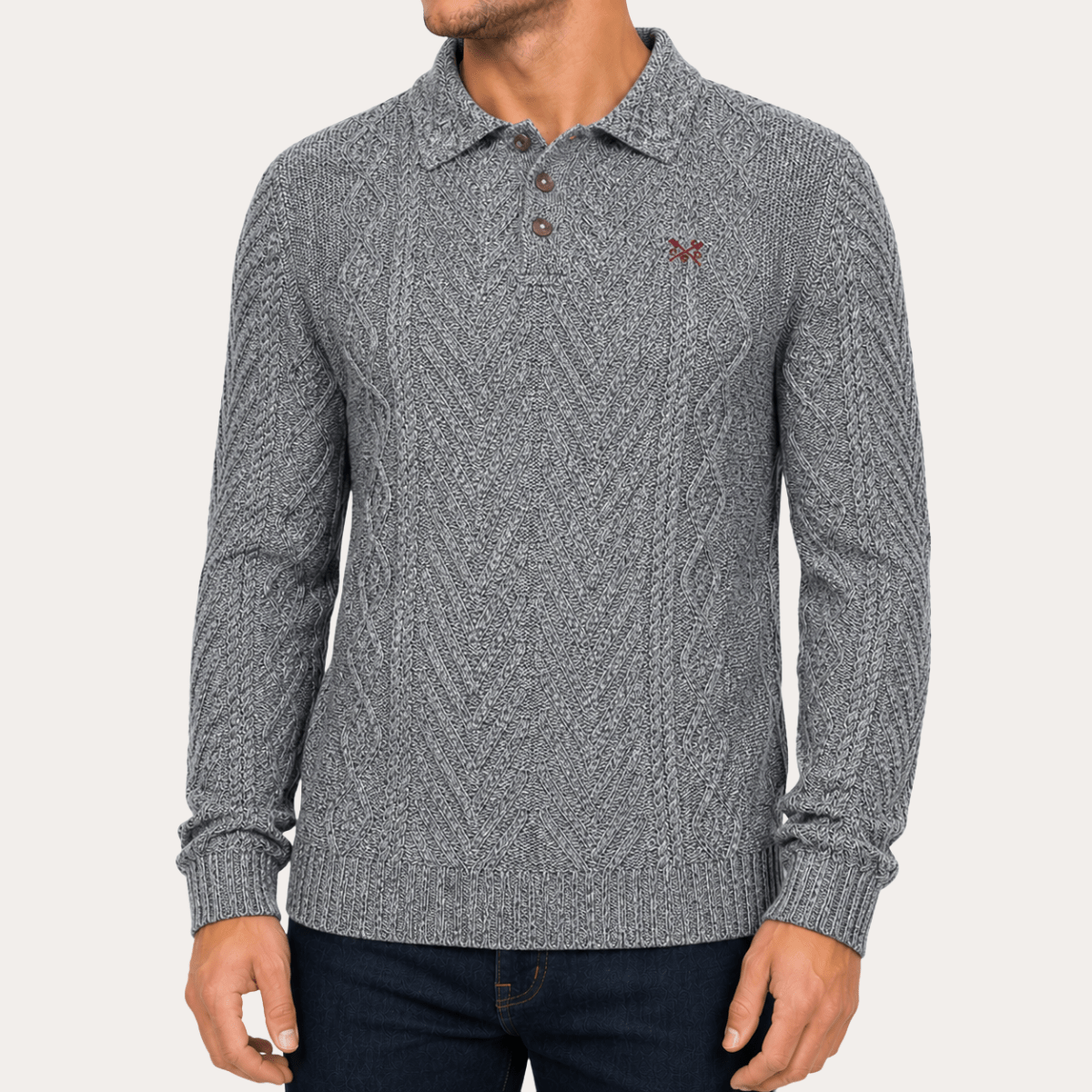 Mens Twist Cable Button Jumper from You Know Who's