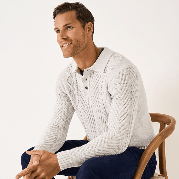 Mens Twist Cable Button Jumper from You Know Who's
