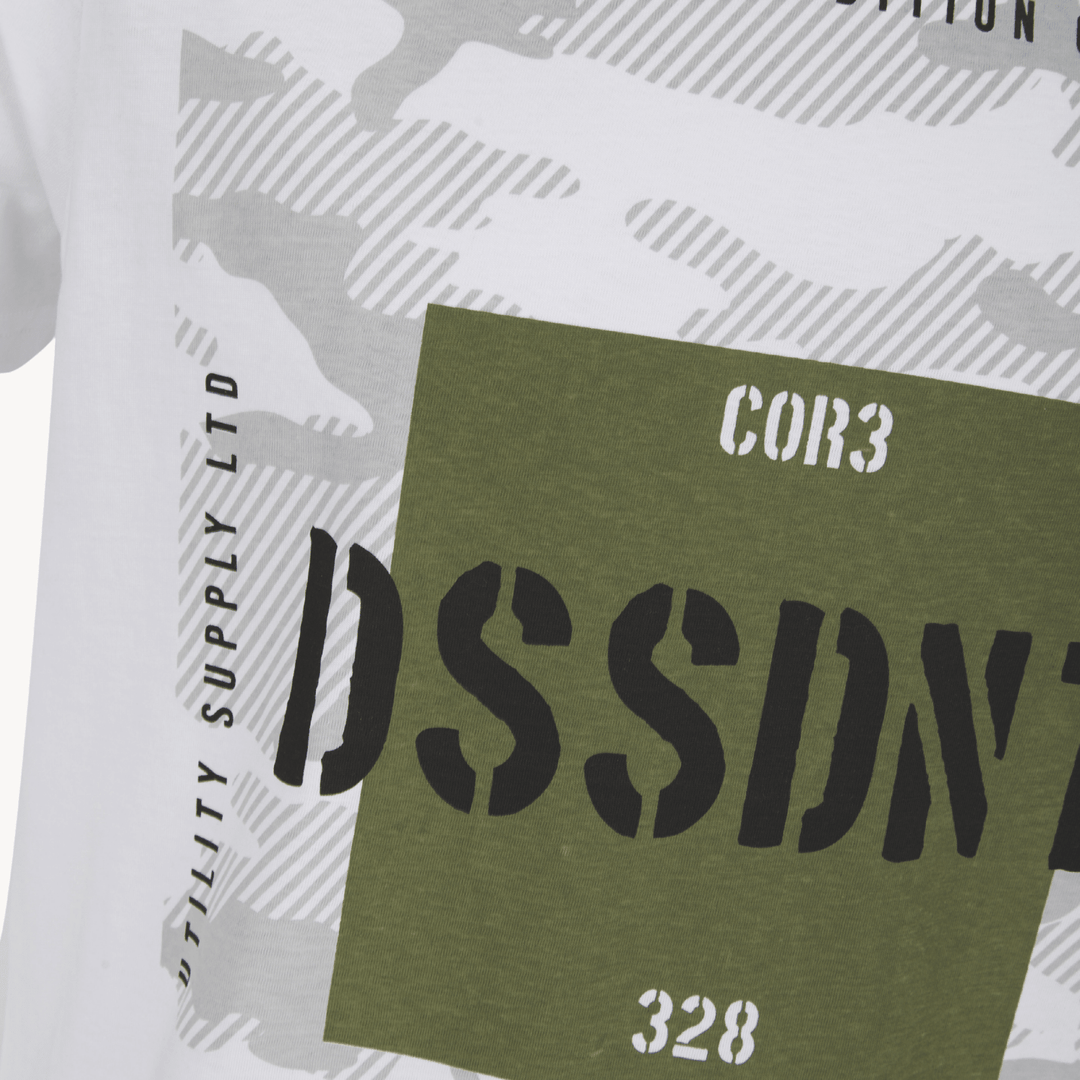 Mens White DSSDNT T-shirt from You Know Who's