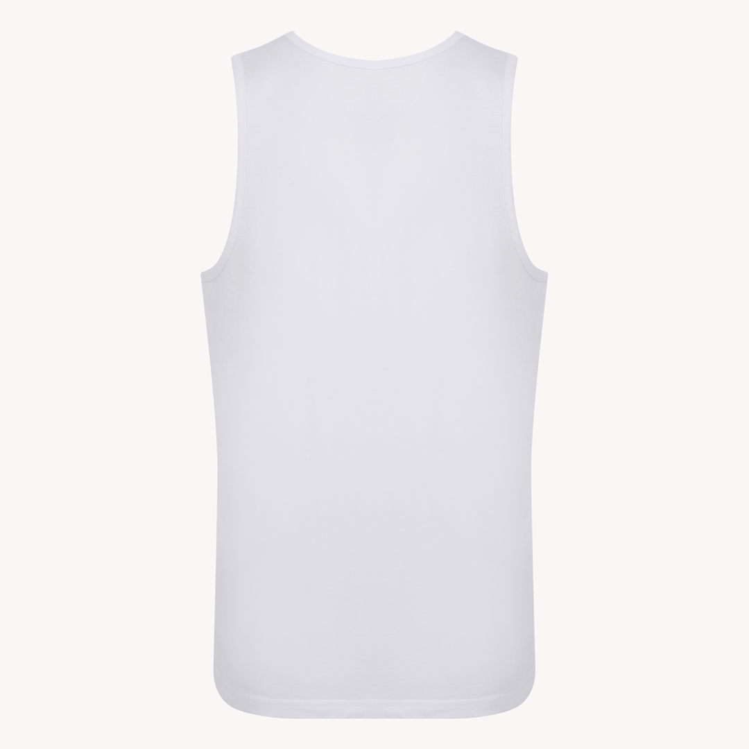 Mens White La Cali Printed Vest from You Know Who's