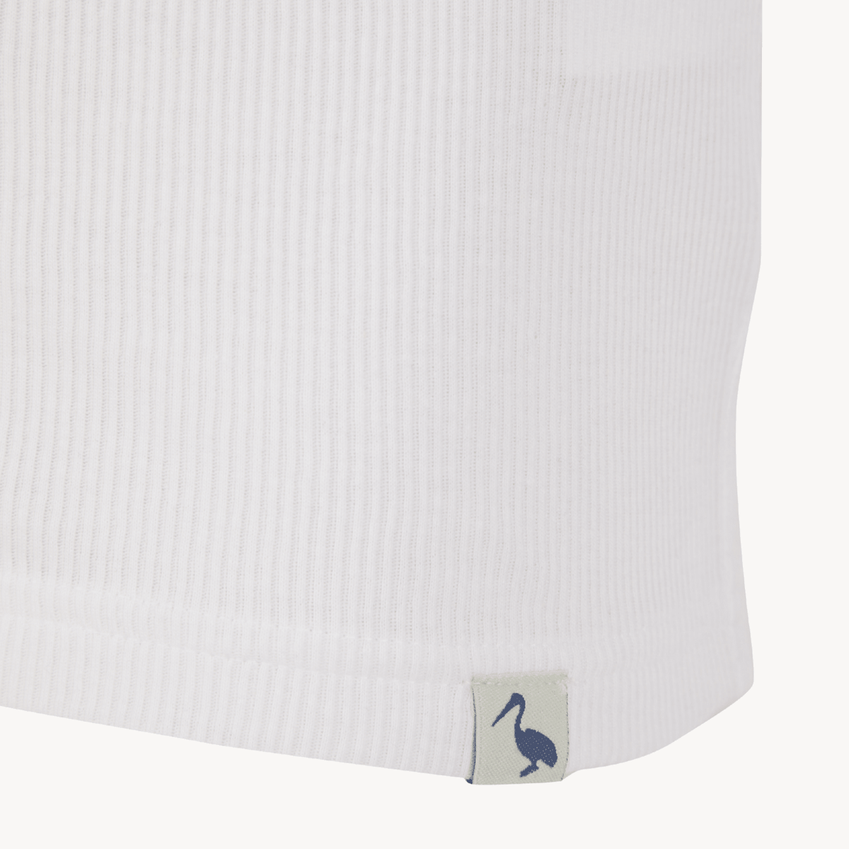 Mens White Ribbed Vest from You Know Who's