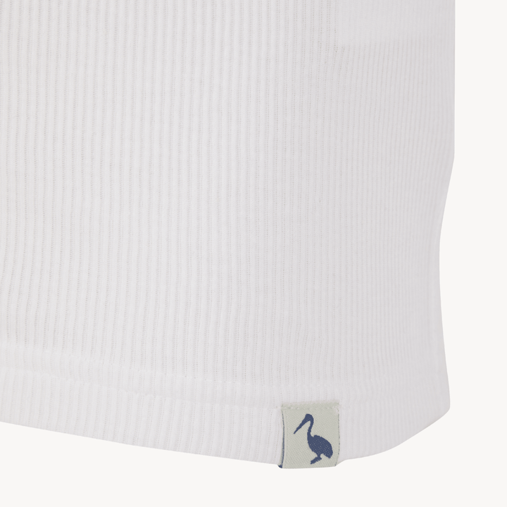 Mens White Ribbed Vest from You Know Who's