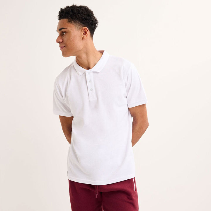 Mens White Tipped Collar Polo from You Know Who's