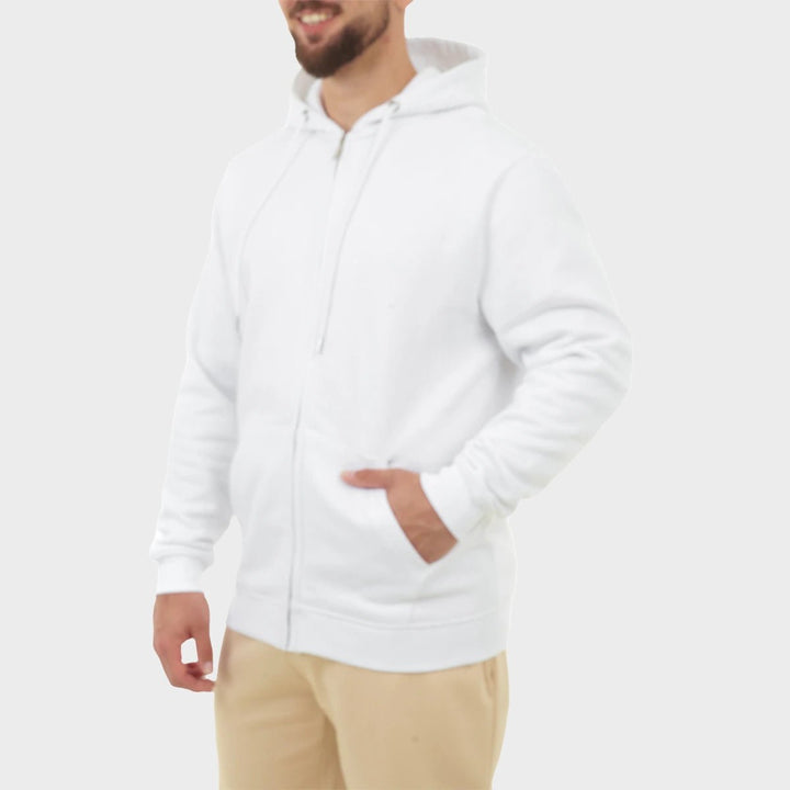 Mens White Zip Hoodie from You Know Who's