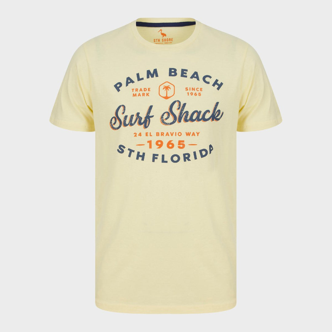 Men`s Yellow Palm Beach T-Shirt from You Know Who's
