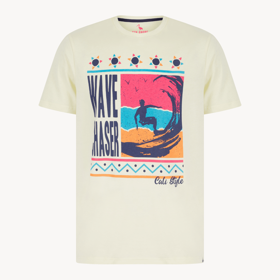 Mens Yellow Wave Chaser T-shirt from You Know Who's