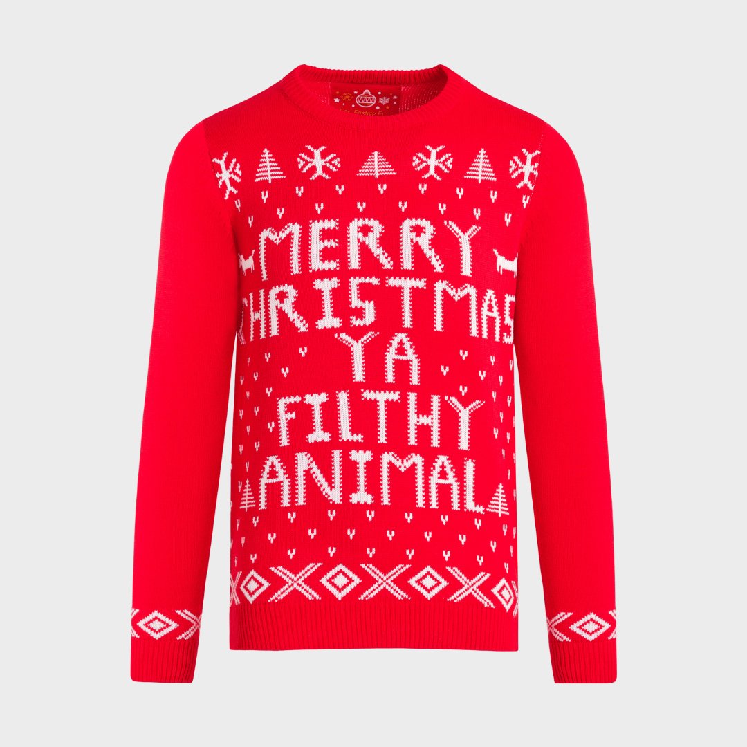 Merry Christmas Ya Filthy Animal Jumper from You Know Who's