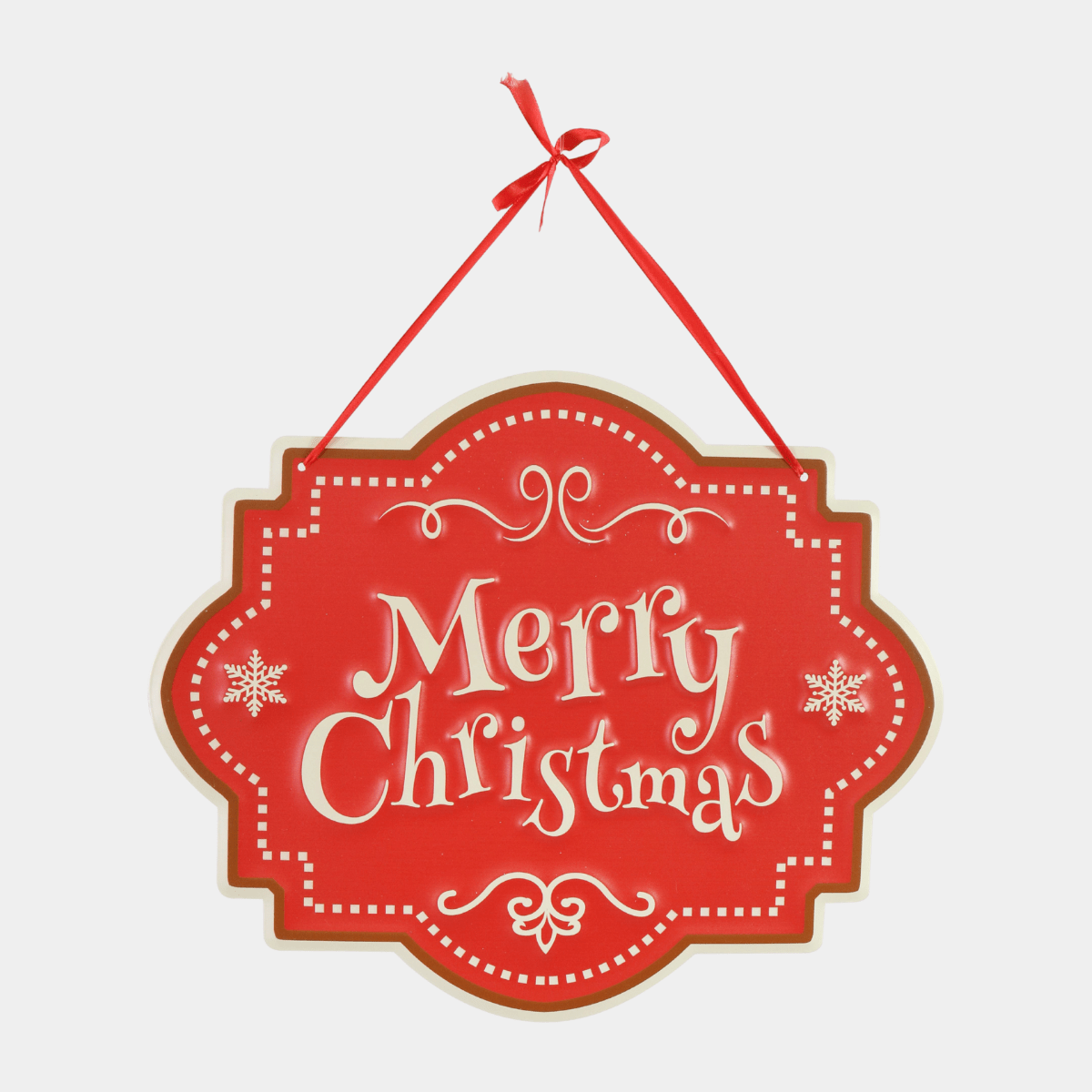 METAL MERRY CHRISTMAS PLAQUE 40x33cm from You Know Who's