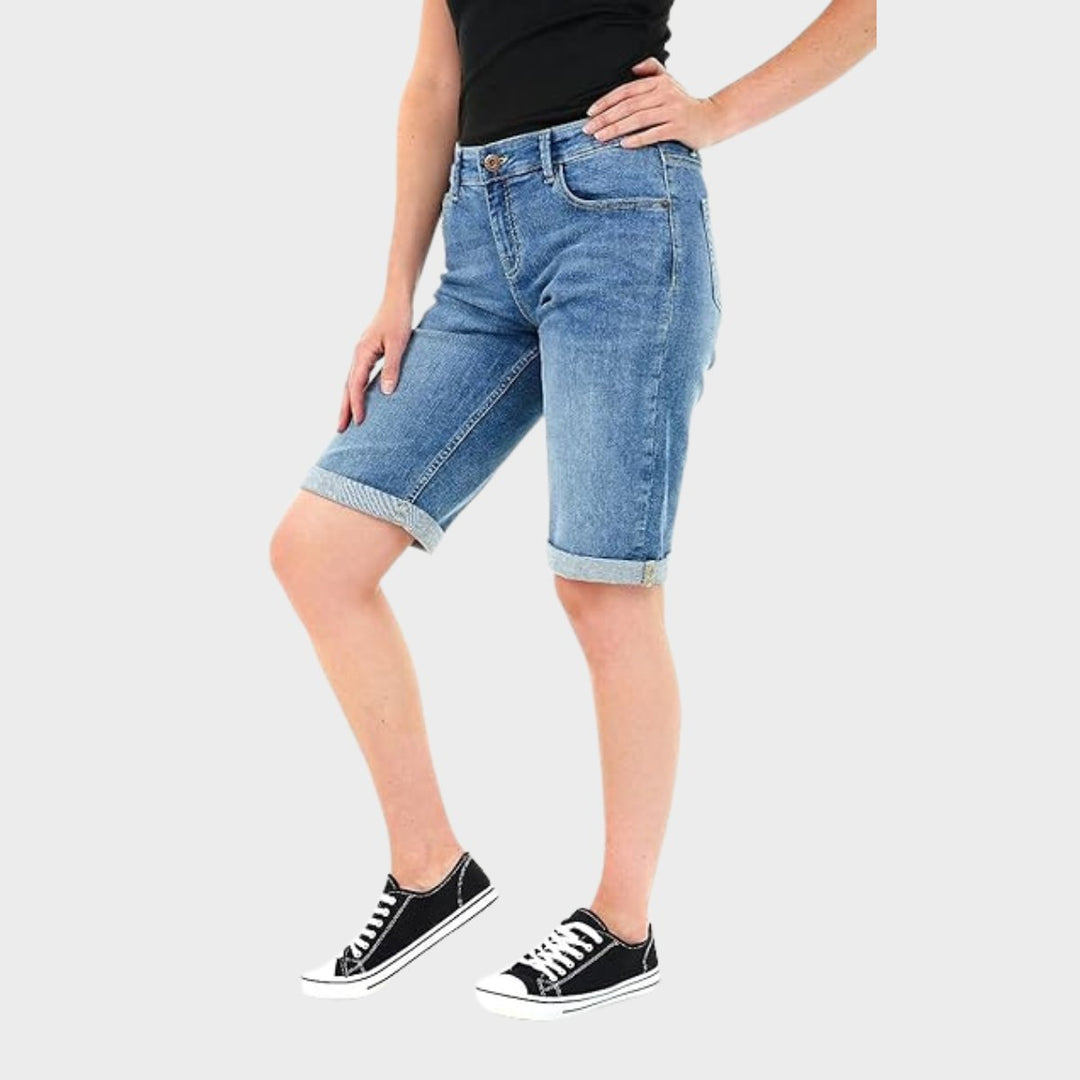 Mid Blue Knee Length Denim Shorts from You Know Who's