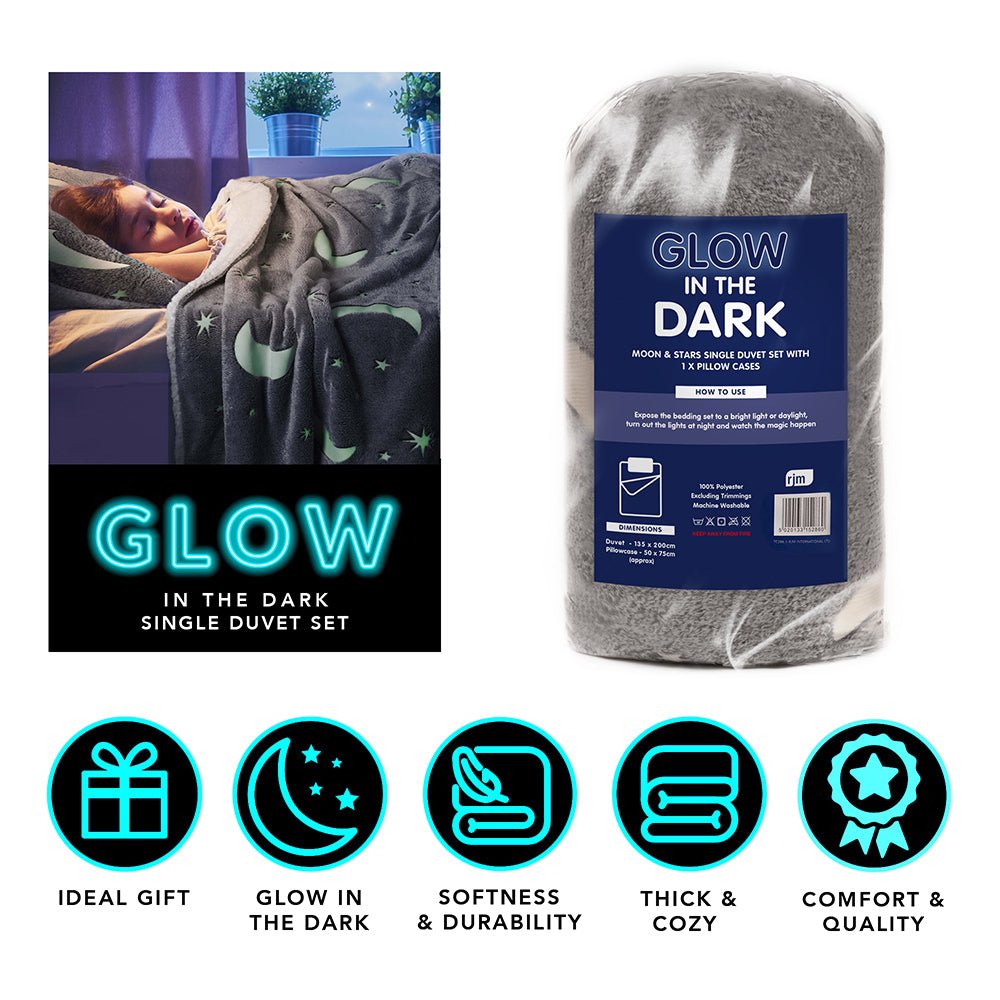 Moon Stars Glow in the Dark Duvet Set from You Know Who's