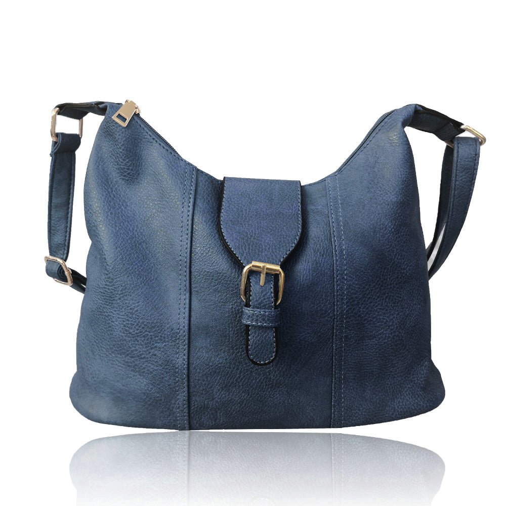 Navy Small Shoulder Bag with Buckle from You Know Who's