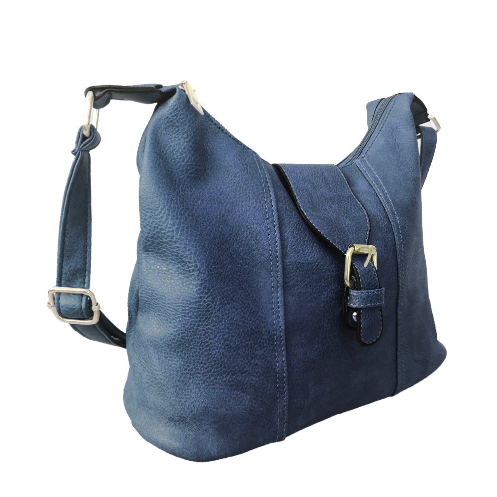 Navy Small Shoulder Bag with Buckle from You Know Who's