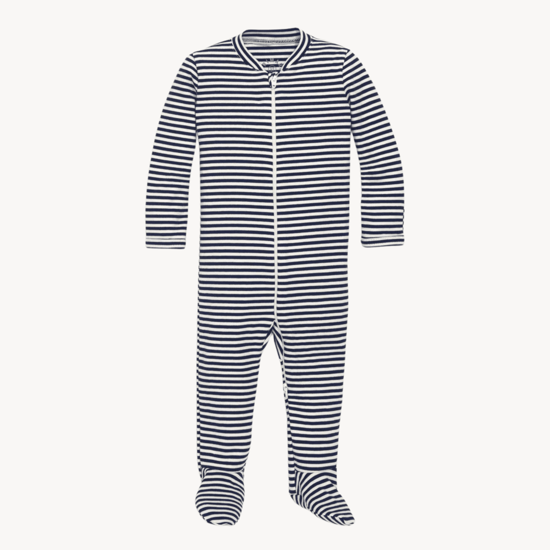 Navy Striped Unisex Sleepsuits from You Know Who's