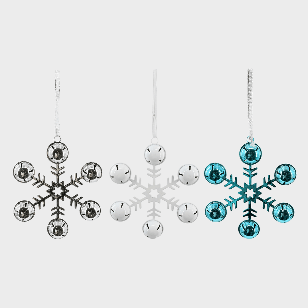 Nutbell snowflake shiny 14cm asst from You Know Who's