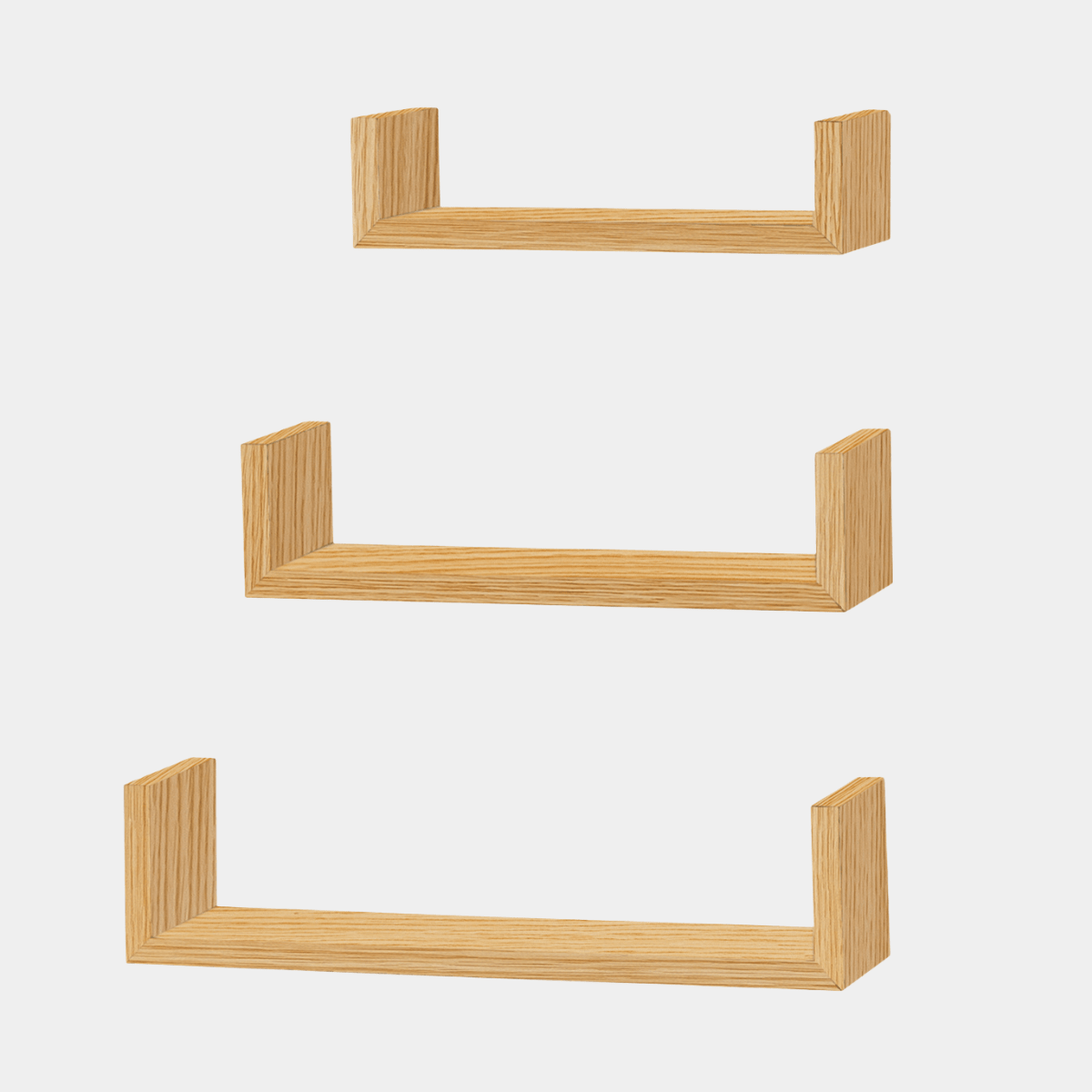 Oak Floating Shelf 3pk from You Know Who's