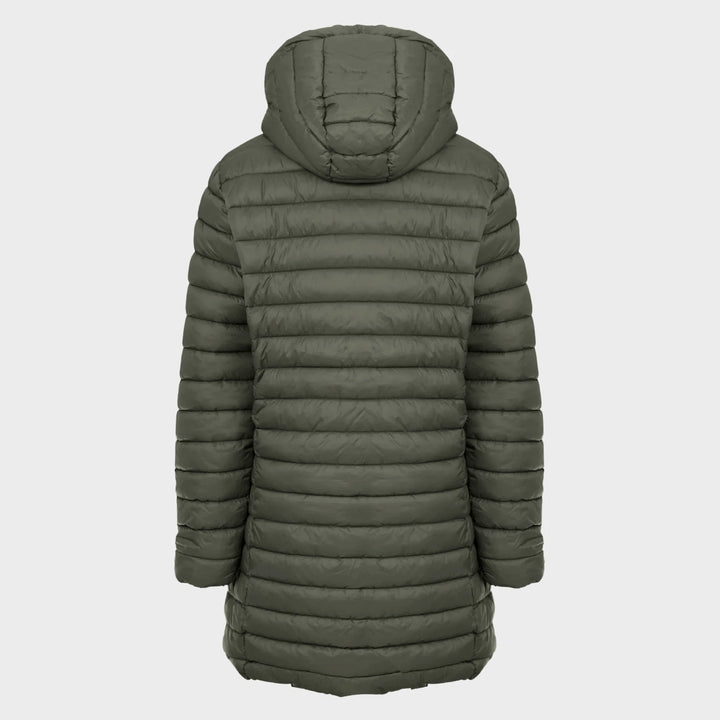 Ladies Olive Quilted Coat