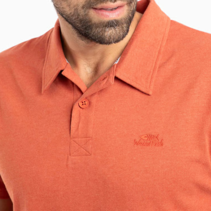 Mens Orange Polo