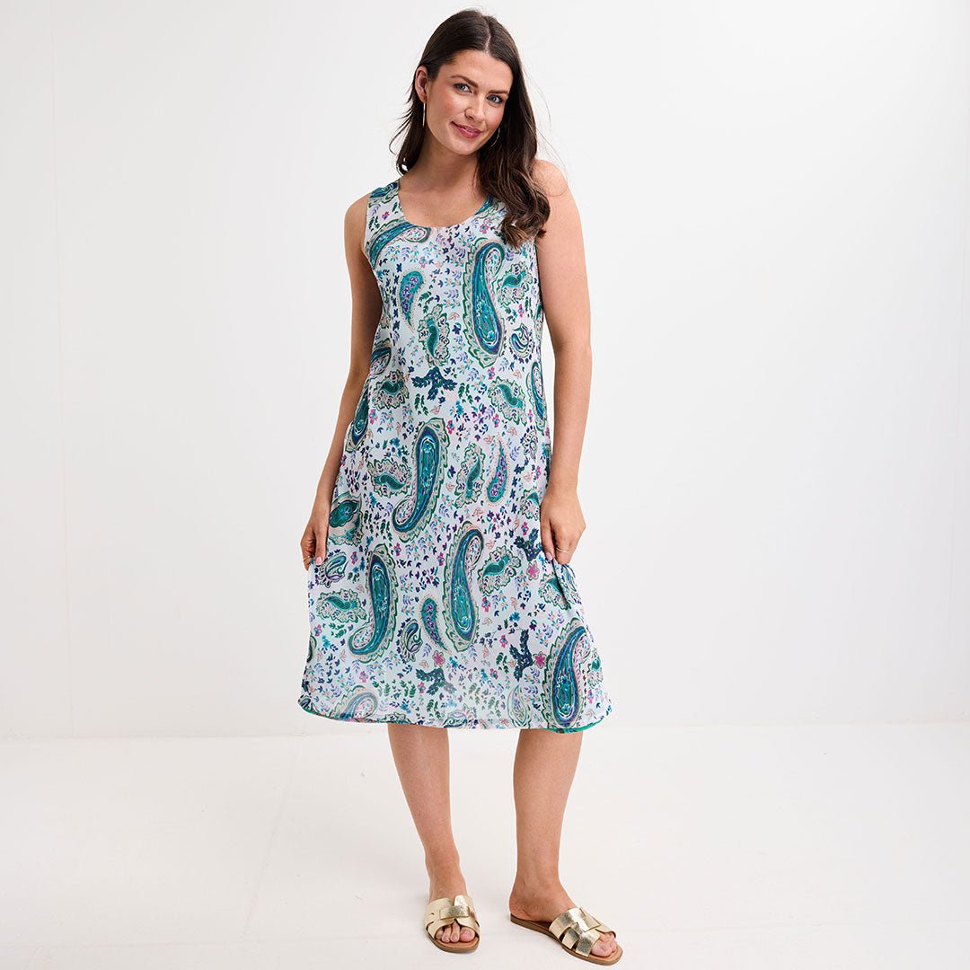 Paisley Reversible Midi Dress You Know Who's Paisley Reversible Midi Dress You Know Who's