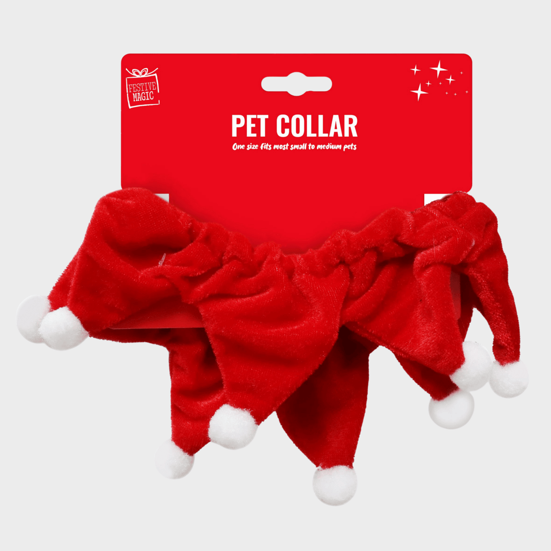 Pet collar velvet with pom - poms from You Know Who's
