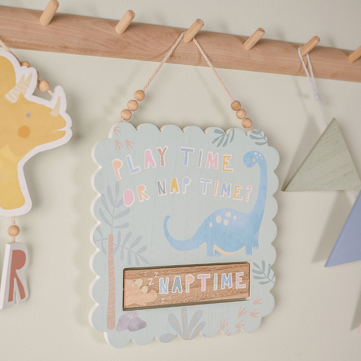 Petit Cheri Dinosaur Plaque "Playtime Or Naptime" from You Know Who's