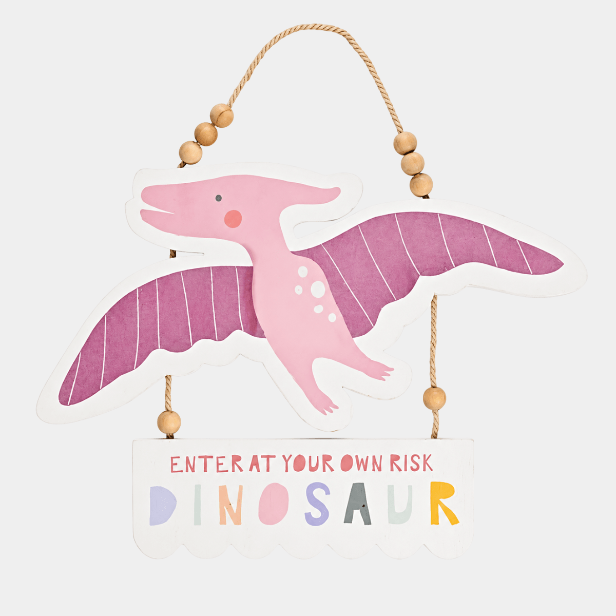 Petit Cheri Enter At Your Own Risk Dino Plaque from You Know Who's