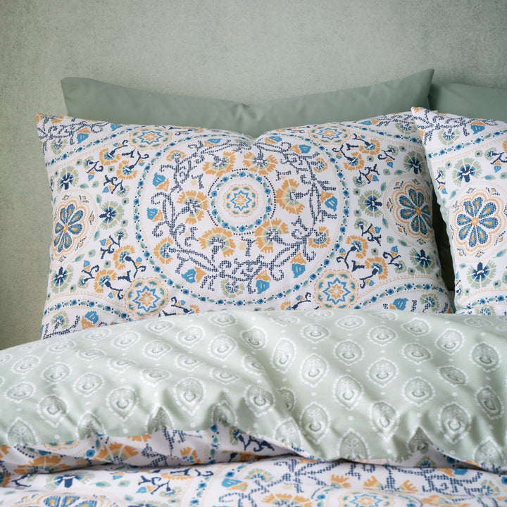 Pineapple Elephant Reversible Safiya Mandala Green Bedding from You Know Who's