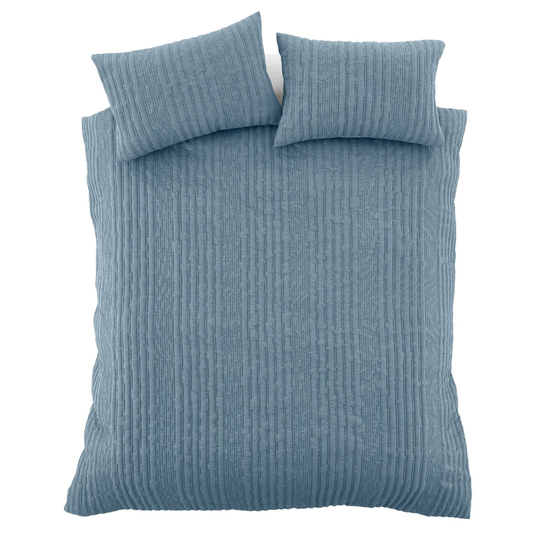 Pineapple Elephant Tamba Jersey Stripe Chambray King Duvet Set from You Know Who's