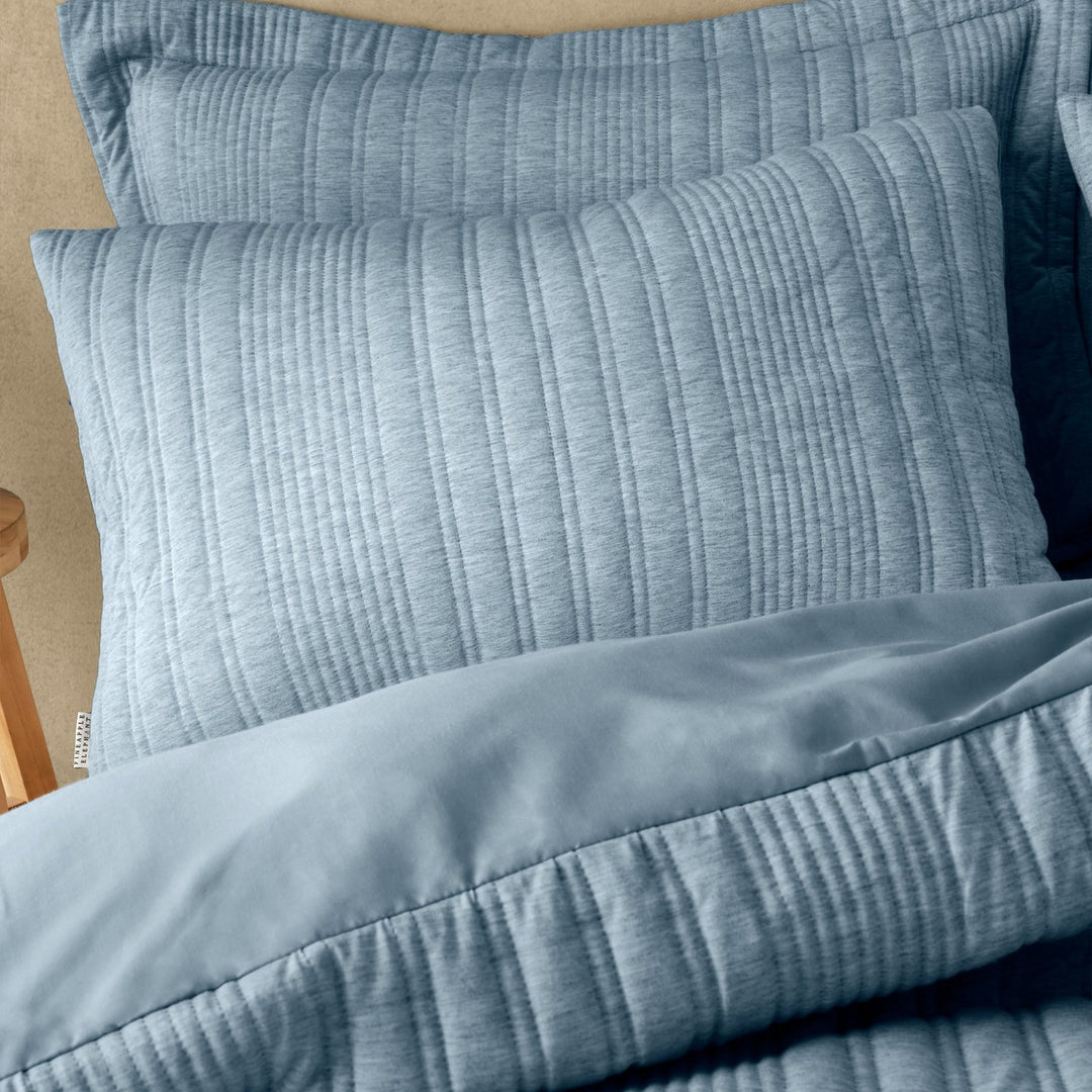 Pineapple Elephant Tamba Jersey Stripe Chambray King Duvet Set from You Know Who's