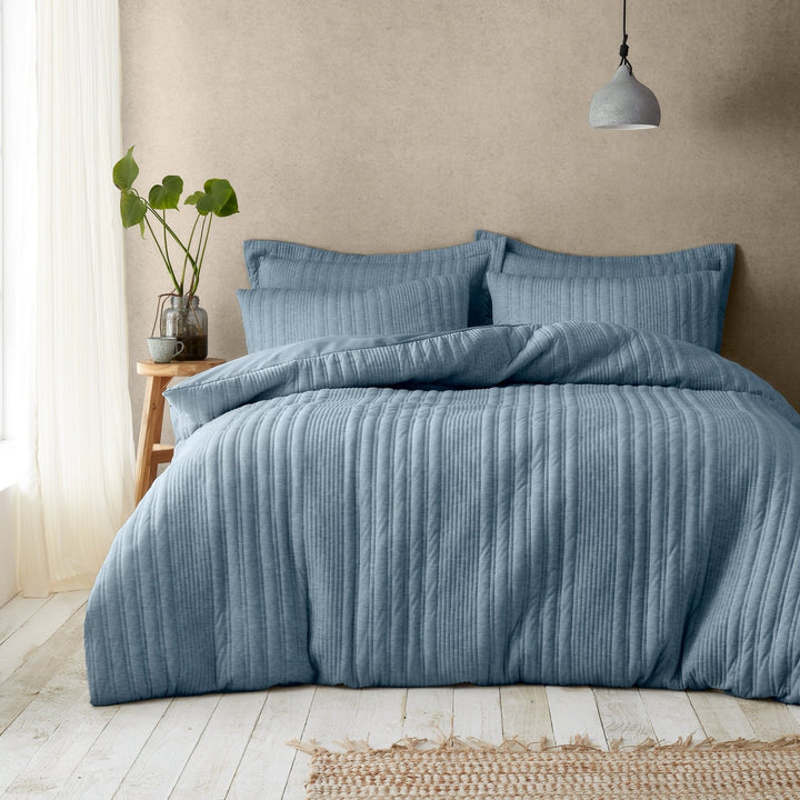 Pineapple Elephant Tamba Jersey Stripe Chambray King Duvet Set from You Know Who's