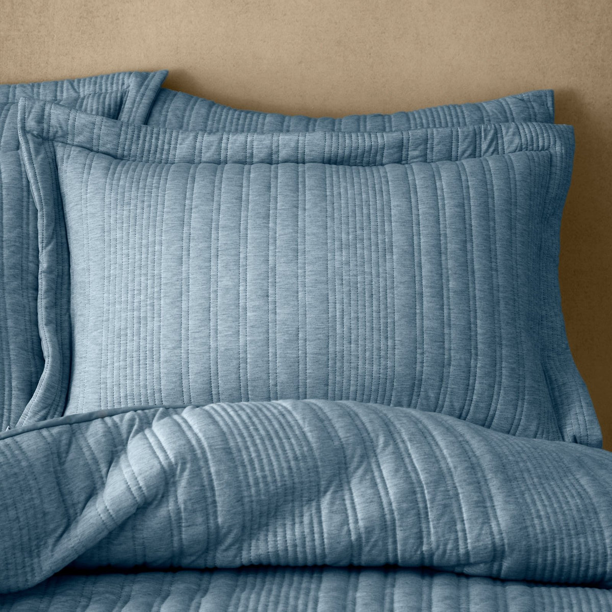 Pineapple Elephant Tamba Jersey Stripe Chambray Oxford Pillowcase Pair from You Know Who's