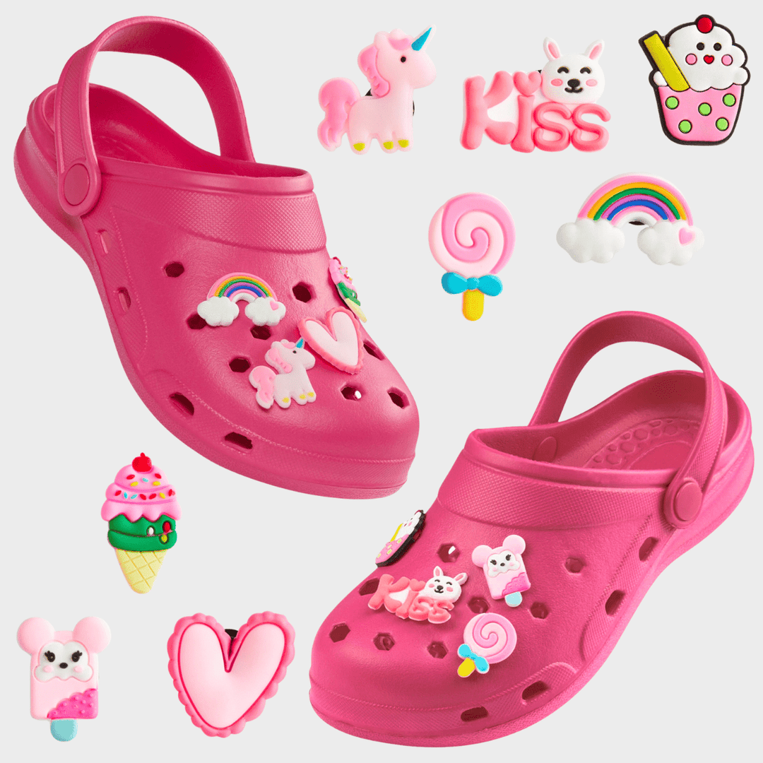 Pink Clogs with Charms from You Know Who's